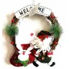 Décorations de Noël de sortie d'usine poupée de dessin animé bonhomme de neige couronne de vigne arbre de Noël décoration de la maison pendentif accessoires de fenêtre d'affichage