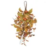 Decoratieve bloemen herfstkrans oogstfestival slinger bessenbladeren uiterlijk deur muur opknoping Thanksgiving Day huisdecoratie