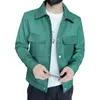 Męskie kurtki dla męskiej kurtka lapel modna szczupła wiosenna jesień z płaszczem streetwearnym kołnierzem dla stylowej modnej