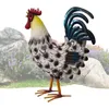 Trädgårdsdekorationer Metal Farmhouse Table Rooster Sculpture Chicken Figur för utomhus- och inomhusdekoration Handgjorda gräsmattor prydnad