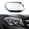 Frente do carro farol escudo abajur auto lampcover para mercedes-benz x166 gls450 gls350 2015 ~ 2019 farol capa de lente de vidro caso