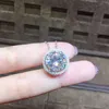 Enorme ciondolo con diamante moissanite da 5 ct, vero argento sterling 925, collana con pendenti per matrimonio, festa, per le donne, gioielleria raffinata, regalo239l