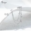 Thaya couleur argent étoile balancent boucle d'oreille pour les femmes avec chaîne violet clair cristaux boucles d'oreilles de haute qualité élégant bijoux fins 220214198G