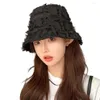 BERETS Lätt fiskare hatt fashionabel koreansk stil med breda brim burr kant trim höst/vintertillbehör för en