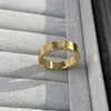 Anelli a fascia 18K 3 6mm anello d'amore V materiale in oro non sbiadirà mai anello stretto senza diamanti riproduzioni ufficiali del marchio di lusso Wi181S
