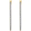 Hoop Earrings 1/4 Ct Diamond Women's In Yellow Gold Over Sterling Silver (I-J I2-I3)