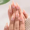 Falsas unhas Vitagwx 24 Pçs / set Cor Sólida Metálica Exclusiva Falso Gradual Imprensa em Dicas de Unhas Reutilizáveis Jelly Adesivo Arte