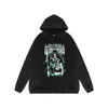 Men's hoodie wash vintage do old hoodie anime American oversiz high street loose coat J231016