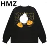 Men's Hoodies HMZ Fashion O-Neck Duck Tail Loose Sweatshirts Men Clothing Autumn Long Sleeves Korean Pullovers All-match Oversized
