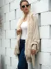 Shawls Fitshinling Fur Collar Winter And Wraps Bohemian Fringe Oversized Womens Ponchos Capes Batwing Sleeve Cardigan 231013