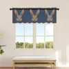 Curtain Ears Eyes Beard Texture Small Window Valance Sheer Short Bedroom Home Decor Voile Drapes