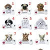 Julekorationer 2023 DIY Handskriven Hälsningar Träddekoration Harts Pendant Dog Series Rum Dekor Xmas Gift Inventory PHOLESA DHOZ1