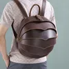 Ordinateur portable Aiguoniu artisan à paquet en cuir à sac à dos rétro de sac à dos rétro voyage vintage sac à dos backpacks femmes petites / grandes
