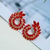 Dangle Earrings Fashion Simple Personality Creative For Women Swirl Shape Female With Inlay Rhinestone Design Spark Kolczyki