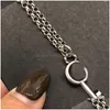 Hänge halsband bokstav nyckel dam män designer vintage sier graverat halsband par 2022 smycken presentpaket 67gs8331682 droppe leverera dhjp4