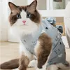 Kattenkostuums Neuter Recovery Suit Home Kattenkleding Elastiek E-halsband Alternatieve vochtopname na sterilisatie