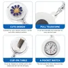 Wristwatches Retractable Clip Watch Timer: On White Flower Pocket Keychain Lapel Pin Hanging