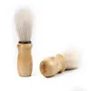 Escovas de cabelo Cerdas inteiras Escova de barbear para homens Punho de madeira Brushesbadger Ferramenta de salão profissional Kd13360429 Entrega direta Produ Dh3Yr