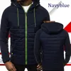 Men's Jackets 2023 Down Jacket Men Sport Wear Motorcycle Zipper Long Sleeved Warm Padded Coats Hoody Sweatshirt For Male Clothing