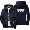 Jaquetas masculinas Novos Mens Hoodies Boeing 737 777 767 Imprimir Homens Casaco Casual Jogging Jaqueta Fina Harajuku Zipper Hoodies Moletons T231016