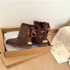 Bottes en laine pour hommes et femmes, bottes de neige résistantes au froid, chaussures de styliste à plateforme classique, chaussures hautes