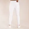 Mens Jeans Hip Hop White Moto Skinny Ripped Pure Color Elastic Denim Pants Male Casual Waistline Jogging Pencil 231016