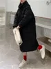 Trenchs de femmes manteaux longs parkas pour femmes automne hiver 2023 mode coréenne solide épaissir vestes chaudes dames y2k à capuche décontractée