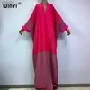 Kvinnorjackor Winyi New Winter Coat Middle East Kaftan Pleated Dress Elegant Africa Cardigan Holiday Cloak Winter Clothes Women Long Down Coatl231016