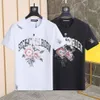 DSQ PHANTOM TURTLE Herren Designer T-Shirt Italienisches Mailand Mode Blumendruck T-Shirt Sommer Schwarz Weiß T-Shirt Männlich Hip Hop Street286j