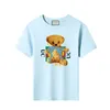 Urso Camisetas Para Miúdo Designer De Luxo Crianças Camisetas G Designers Roupas De Bebê Designers Menino Tops Crianças Terno Menina T-shirts Impresso Algodão