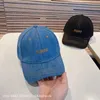 Bollmössesigner New Denim Plaid Baseball Hat Letter broderi unisex anka tunga hatt utomhus mode mångsidig hatt Egef