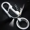Keychains Jobon Men Key Chain Multifunktion Folding Clipper Wine Corkrew Keychain Tool For Ring Holder Christmas Day Xmas Gift269s