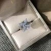 Vero argento 925 gioielli 12MM laboratorio Moissanite diamante anelli di fidanzamento per le donne Festa di San Valentino Anello Gifts215i