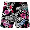 Mäns shorts 2023 Summer Giraffe Printing Beach Casual Fashion Elastic midja Korta byxor Surfing Simning snabba torra stammar