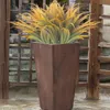 Decorative Flowers Artificial Green Shrub Fake Realistic Plants Grasses Outdoor Autumn Thankgiving Decorations For Garden Door Balcony Front