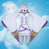 Cosplay Anime Emilia Re La vita in un mondo diverso da Zero Kara Himeru Isekai Seikatsu Costume cosplay Abito donna sexy Abito Hallowen