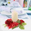 Candle Holders Artificial Candlestick Garland Flower Wreaths Rings Table Ornament Wedding Vases Centerpieces Spring Winter Rose