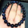 Strandcertificaat Natuurlijk blauw Pietersiet uit Namibië 9 mm ronde kralenarmband Krachtig stretchkristal Vrouw Man