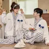 男子睡眠冬のカップルパジャマ女性男性サンゴフリースファッション韓国の温かい厚いパジャマ愛好家ピジャママスキュリノドロップシップ