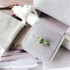 Wedding Rings Vintage For Women S925 Sterling Artificial Emerald Green Gemstone Adjustable Ring Bridal Fine Jewelry Accessories 231016