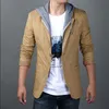 Whole- New 2017 spring and autumn male blazer slim plus size with hood casual suit jacket even the hat suit hooded leisure sui339y