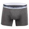 Calzoncillos Boxer para hombre, calzoncillos convexos en U de pierna larga, pantalones cortos de elasticidad suave, ropa interior deportiva, ropa de casa informal, ropa de fondo sólido