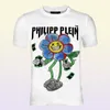 PP Moda Men039s Designer slim fit Camiseta Verão Reno Manga Curta Em Torno Do Pescoço camisa tee Crânios Imprimir Tops Streetwear c3459391