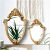 Miroirs Vintage miroir exquis maquillage salle de bain tenture murale cadeaux pour femme dame décoratif décoration de la maison fournitures 7402186 Drop Delive Dhhq8