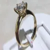 Cluster-Ringe, handgefertigt, S925-Logo, reiner massiver Gelbgold-Ring, luxuriöser runder Solitär-Ring, 8 mm, 2,0 ct, Lab-Diamant, Hochzeit für Frauen, Cluster186T