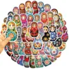 50Pcs Russian Matryoshka Doll Stickers Non-Random for Car Bike Luggage Sticker Laptop Skateboard Motor Water Bottle Snowboard Wall Decals Kids Gifts