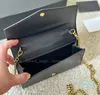 Umhängetaschen, Umhängetasche, genarbtes gestepptes Leder, Krokodilkette, Handtasche Woc Updown Damen-Clutch-Geldbörsen, Geschenkkartenhalter