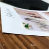 Wedding Rings Vintage For Women S925 Sterling Artificial Emerald Green Gemstone Adjustable Ring Bridal Fine Jewelry Accessories 231016