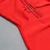 Sexy Off Plouds White Red Cutouts Slim Pencil Bodycon платье женская леди ночной клуб исполнение платье на одежде парижской платья ZF3518