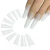 Kunstnagels Druk op de lange halve dekking DIY-verlenging Nail Art Tips Acryl Ballerina Fake